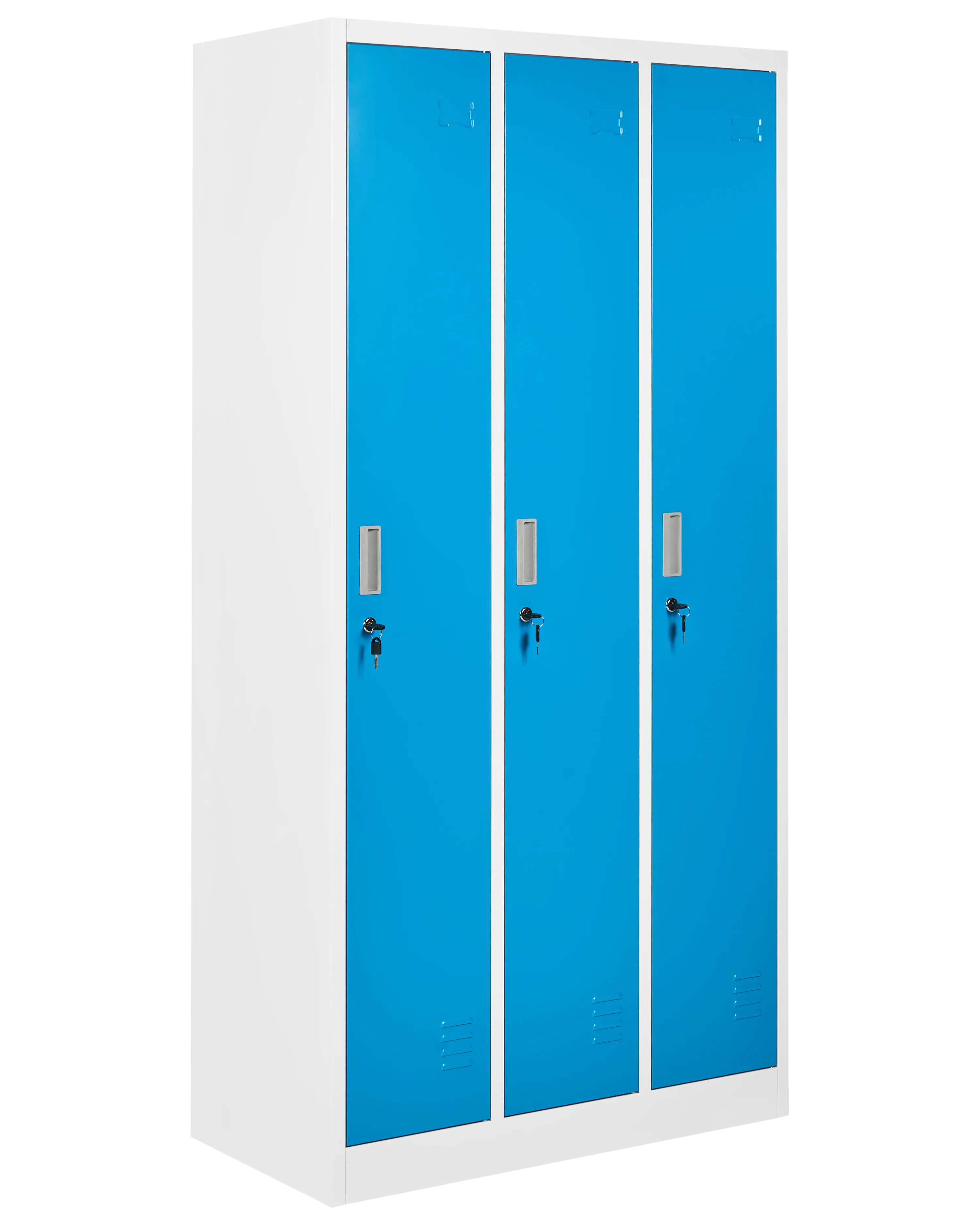 2-Tier Storage Locker ATHLETE Metal White/ Blue