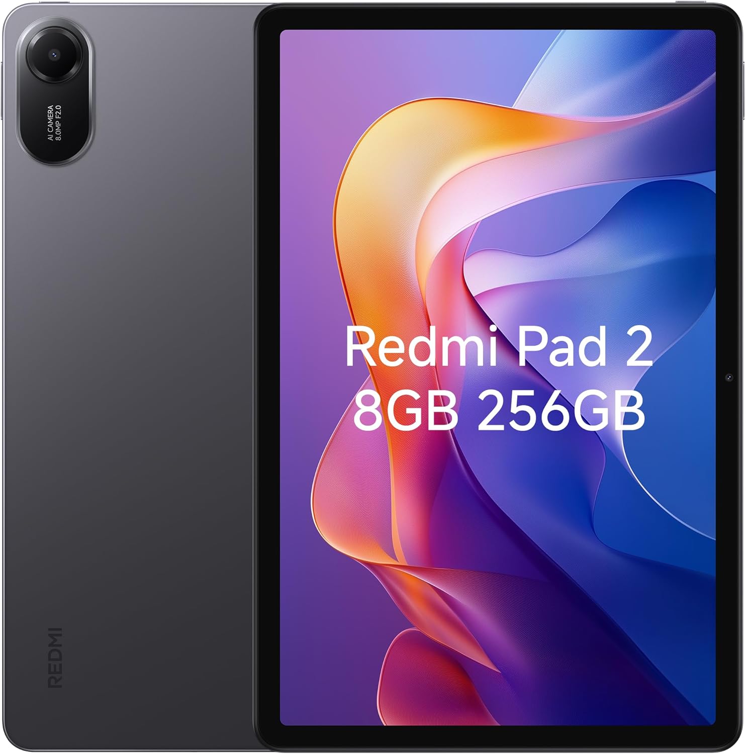 Xiaomi Redmi Pad 2 Only WiFi (No Calls or Text) 11 2.5K Octa Core 4 Speakers Global ROM 9000mAh Bluetooth 5.3 8MP Model 25040RP0AL (Graphite Gray  256GB + 8GB)
