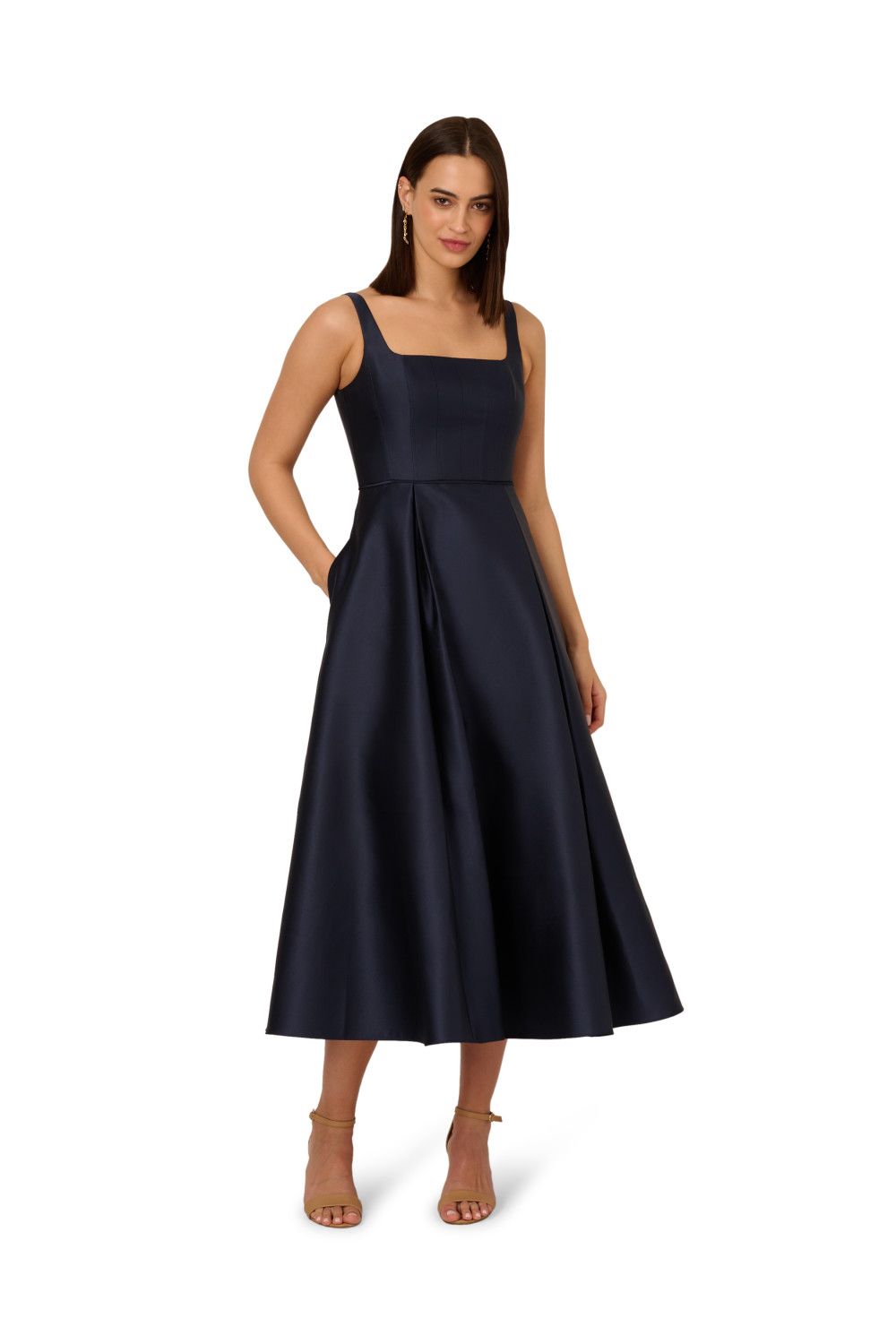 Adrianna Papell Mikado Ankle Dress