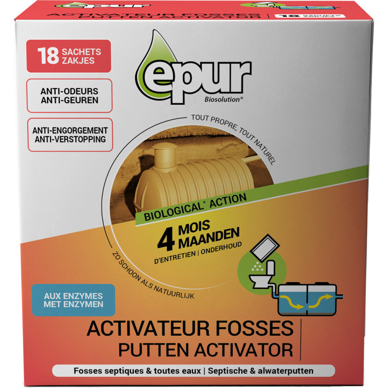 Activateur biologique pour fosse septique 18 doses EPUR