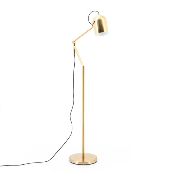 FurniLux SLEEK VLOERLAMP GOUD - Verstelbaar en Stijlvol - 47x28x161cm