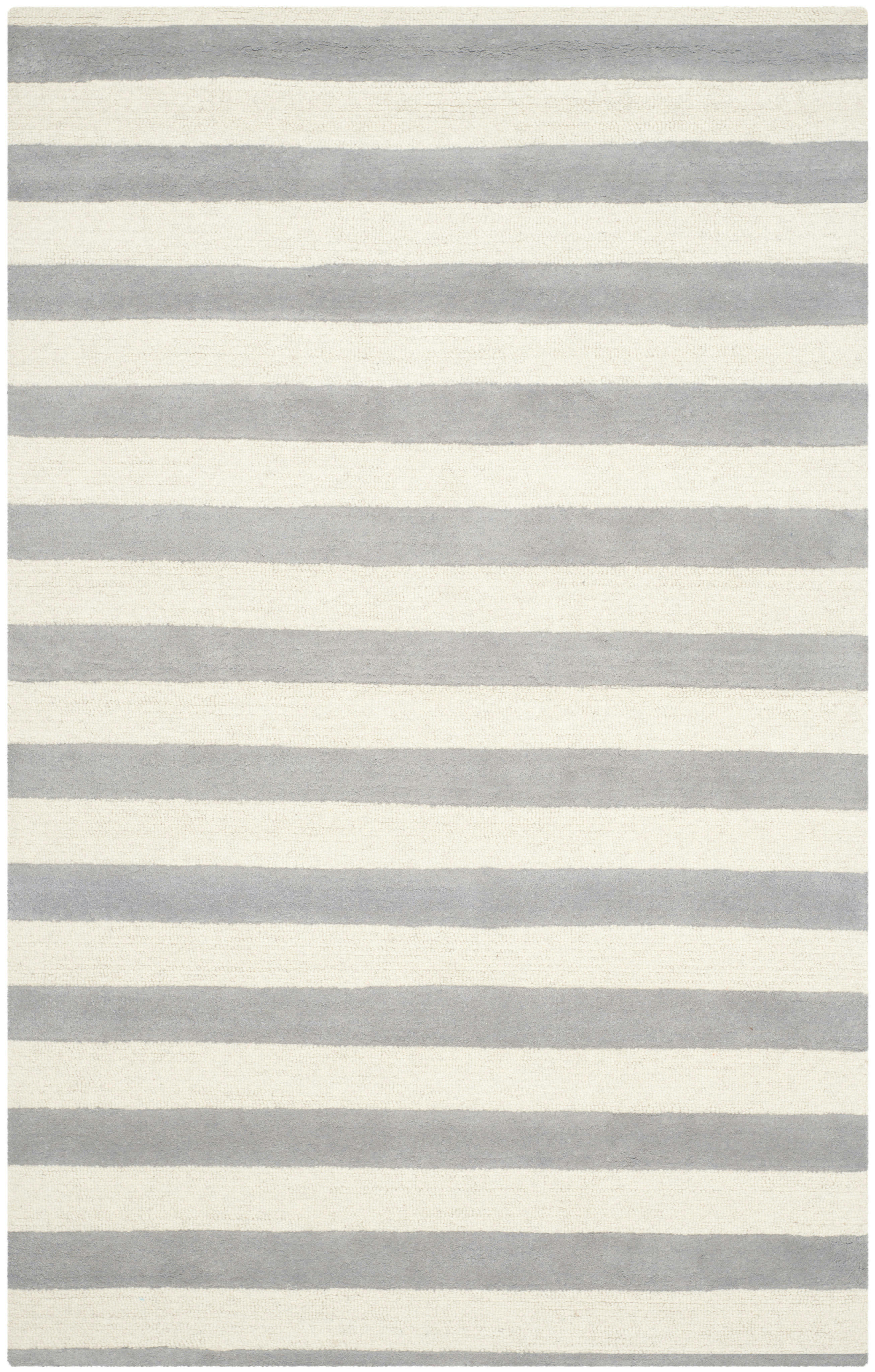 CAMBRIDGE - Tapis de salon interieur en gris & ivoire, 122 x 183 cm
