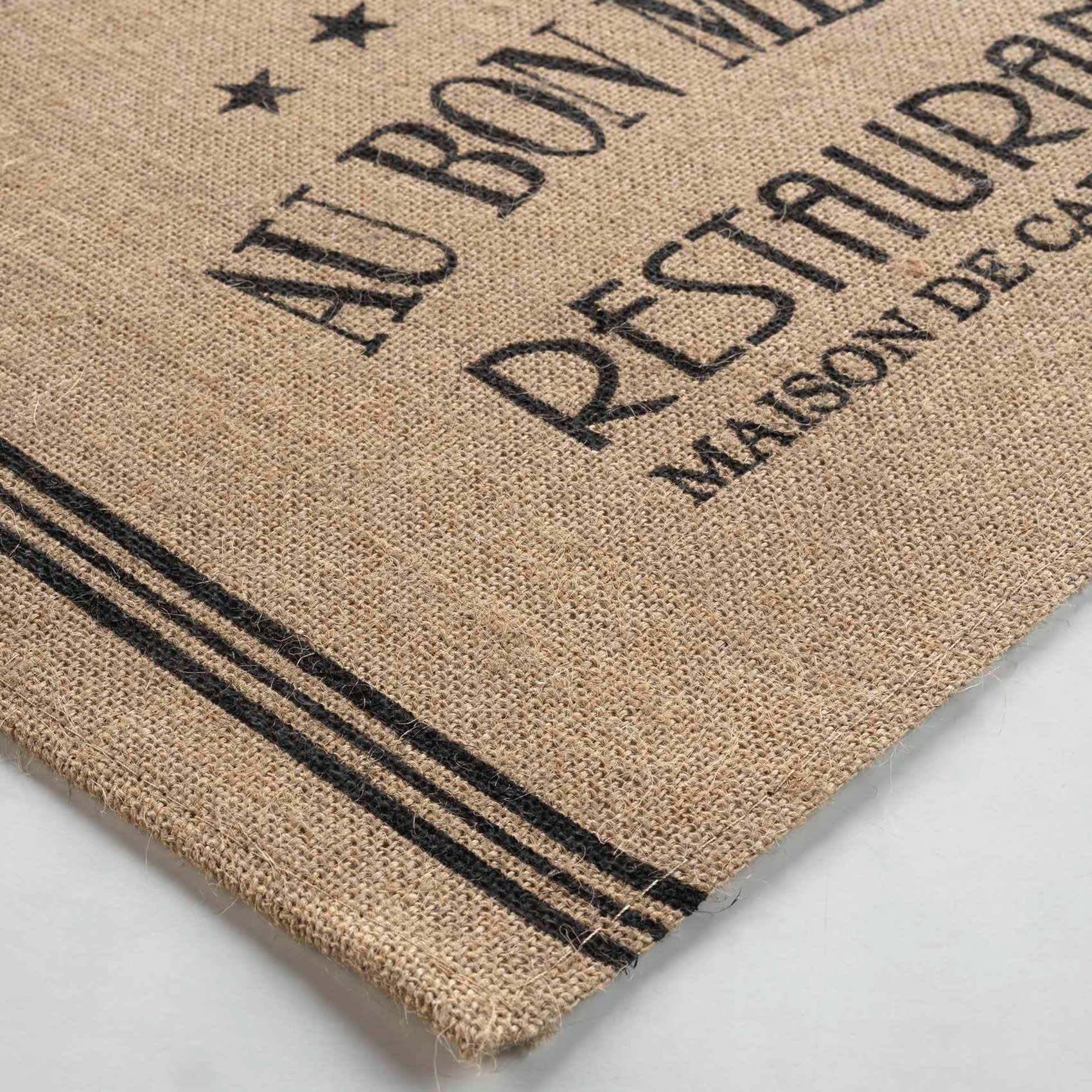 - Set de table en jute imprimée noir 30x45 cm