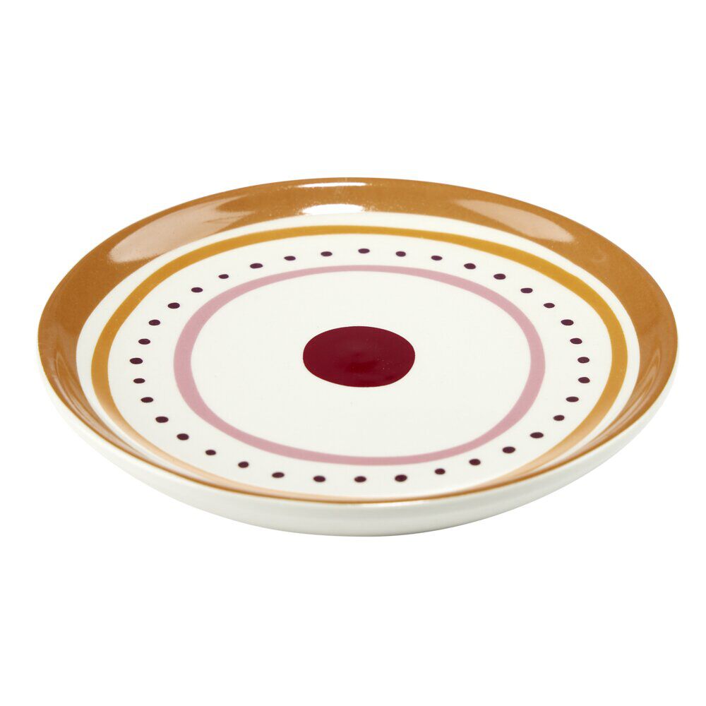 Vide-poche dolomite motif ethnique Ø13cm (3 modèles)