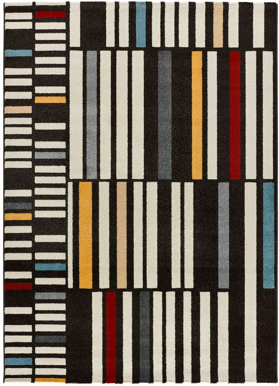 DELTA - Tapis géométrique multicolore, 133X190 cm