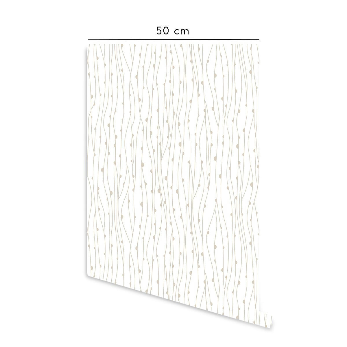 NATURE - Papier peint vinyle adhésif nature écru 50x300 cm