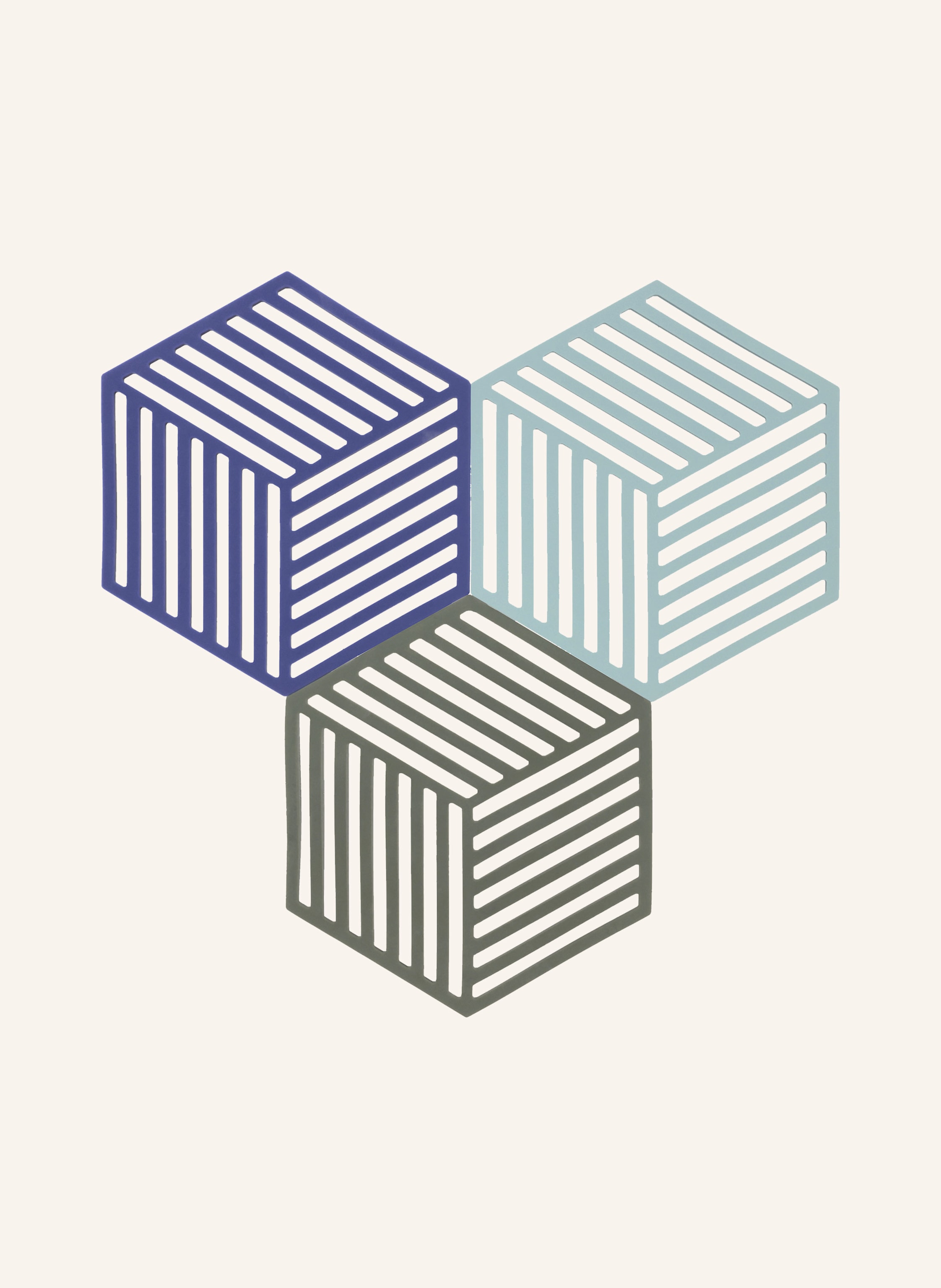 ZONE DENMARK 3er-Set Untersetzer HEXAGON