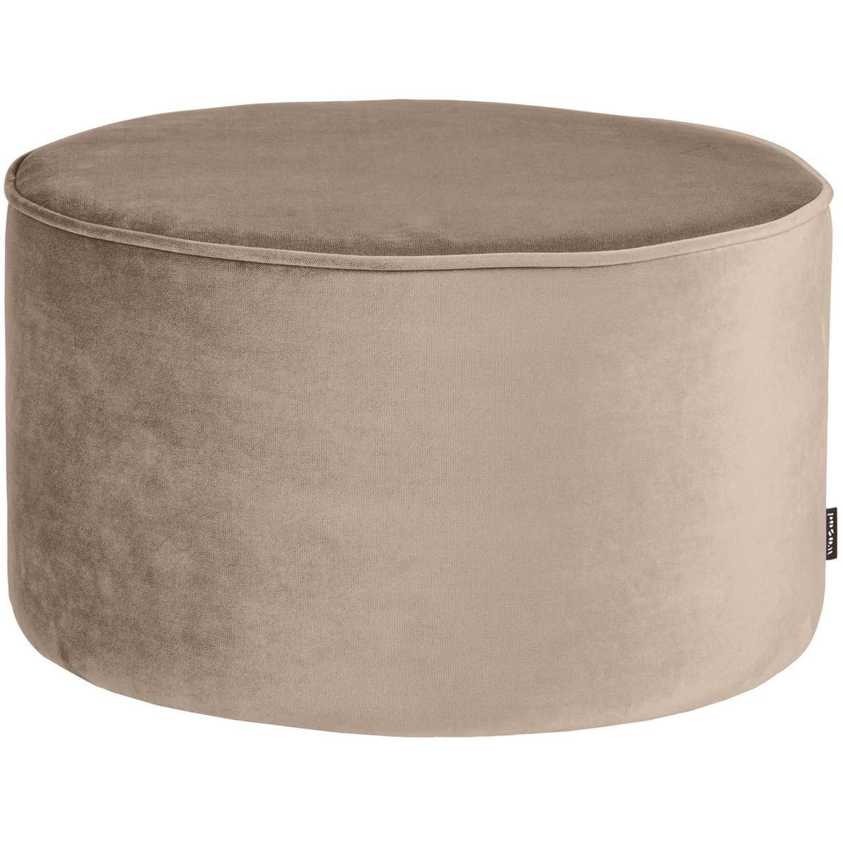 WOOOD poef laag Sara - Velvet - Khaki - 60x36x60