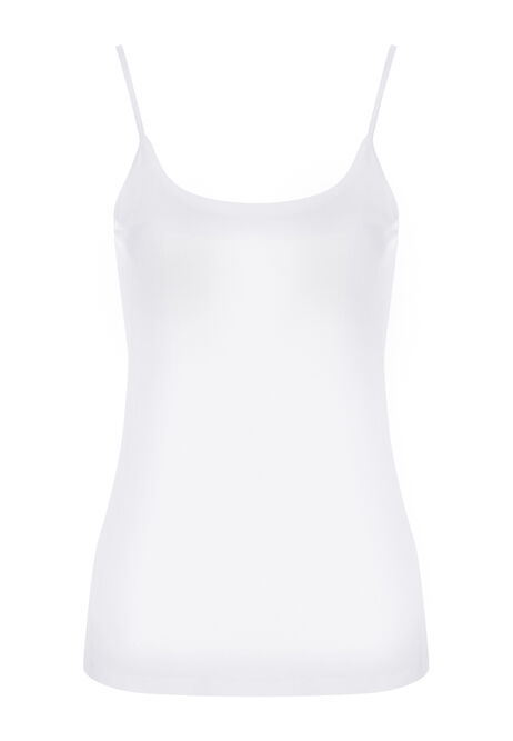 Womens White Stretch Camisole Vest