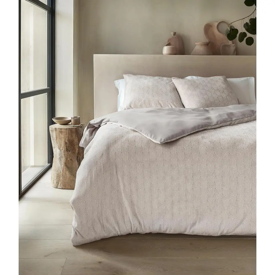 Dekbedovertrek Japandi 140x220 �?Flanel Fleece �?Zacht & Warm �?Beige