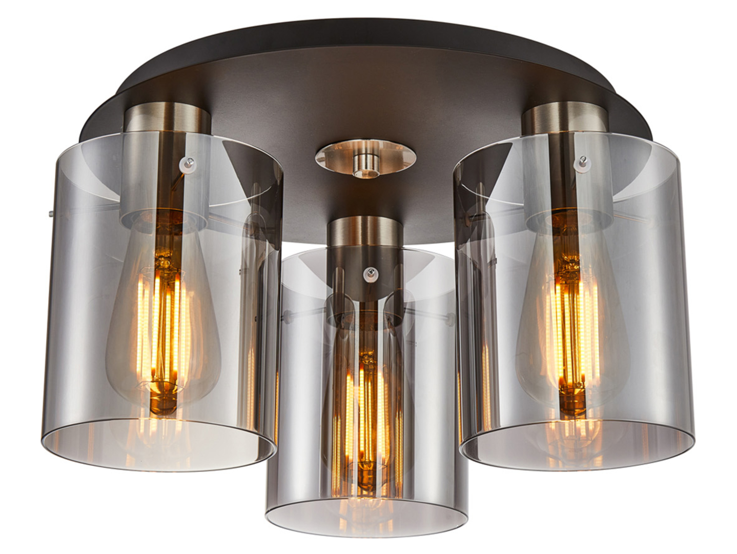 Lampa sufitowa Sardo 3-punktowa stalowa srebrna