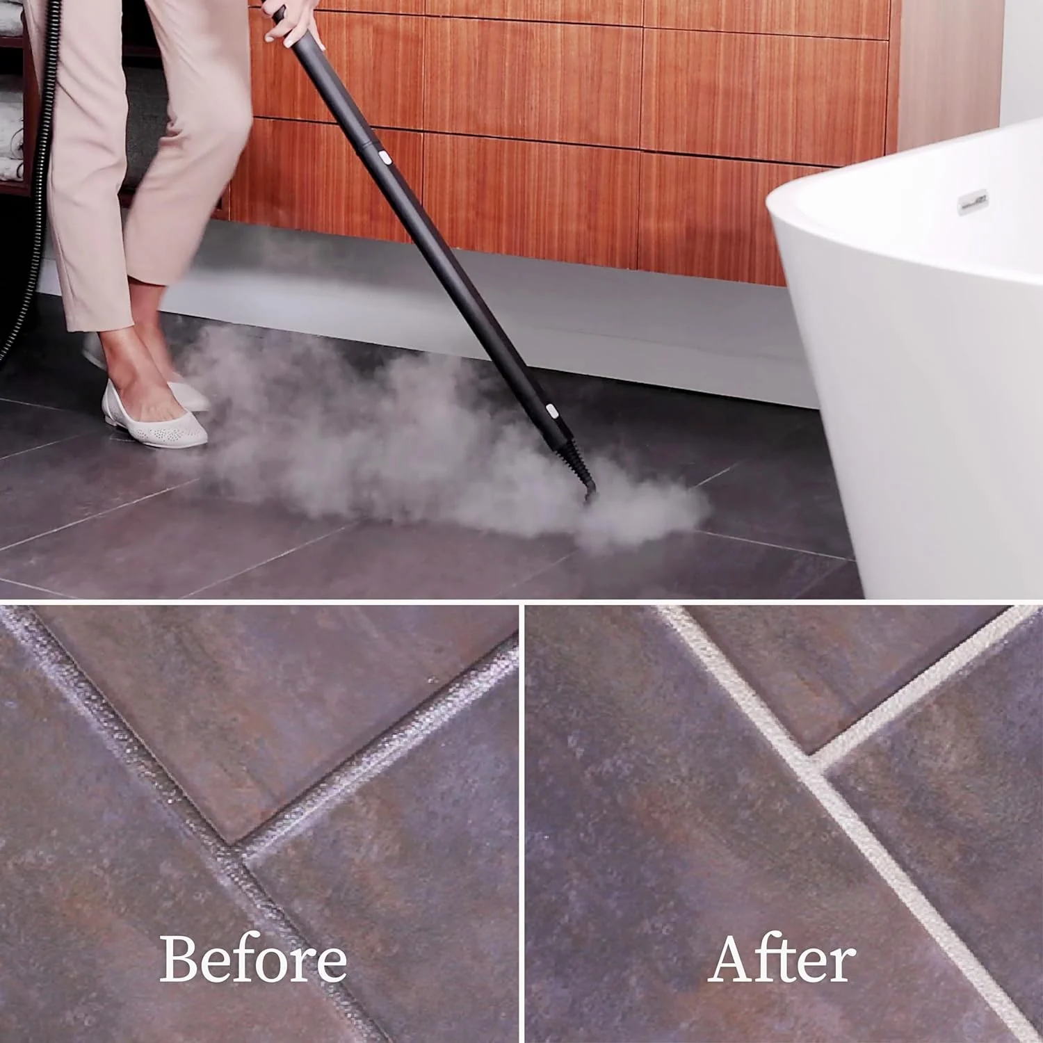 Neat Steam Cleaner Powerful Multipurpose Portable Steamer for Floors, Cars, Tiles Grout Cleaning Chemical Free Disinfection Kills 99.99%* of Bacteria and Viruses(Neat with Advanced Cleaning Pack)