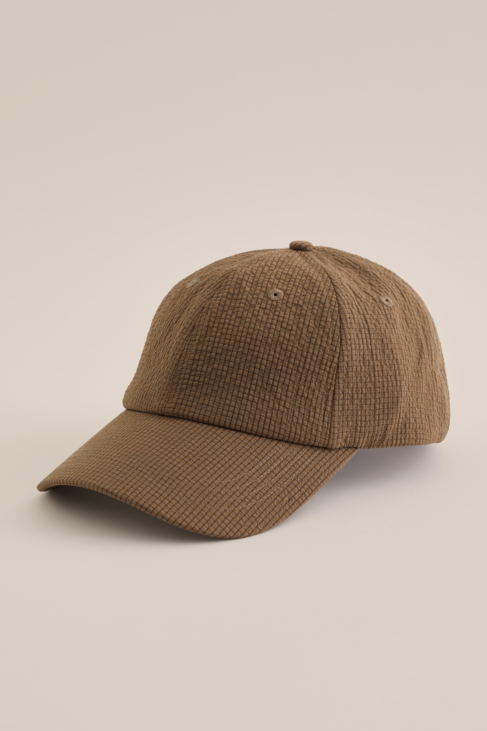 Heren seersucker pet met print