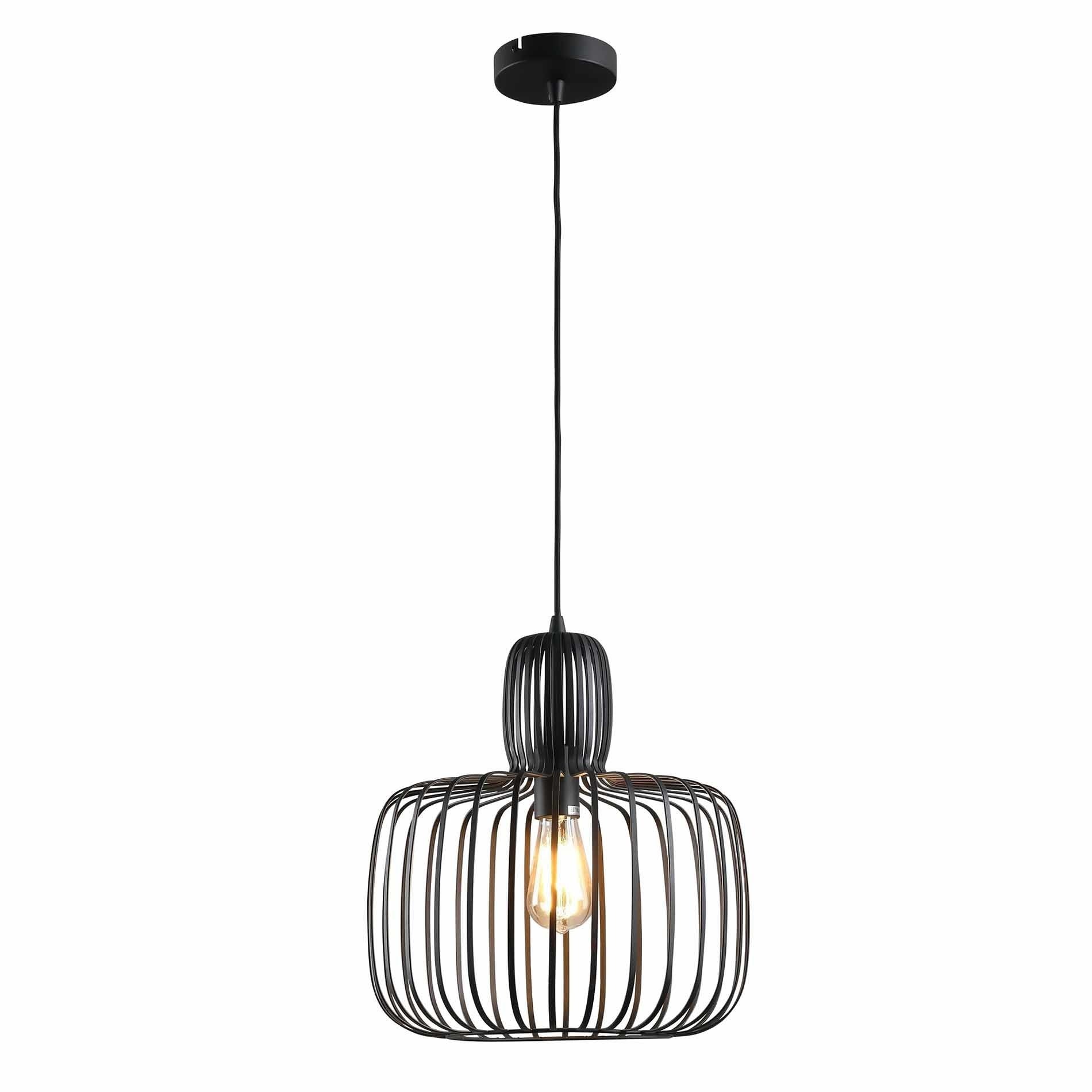 Freelight hanglamp Costola - 1 lichts - 45 x 150  cm - zwart