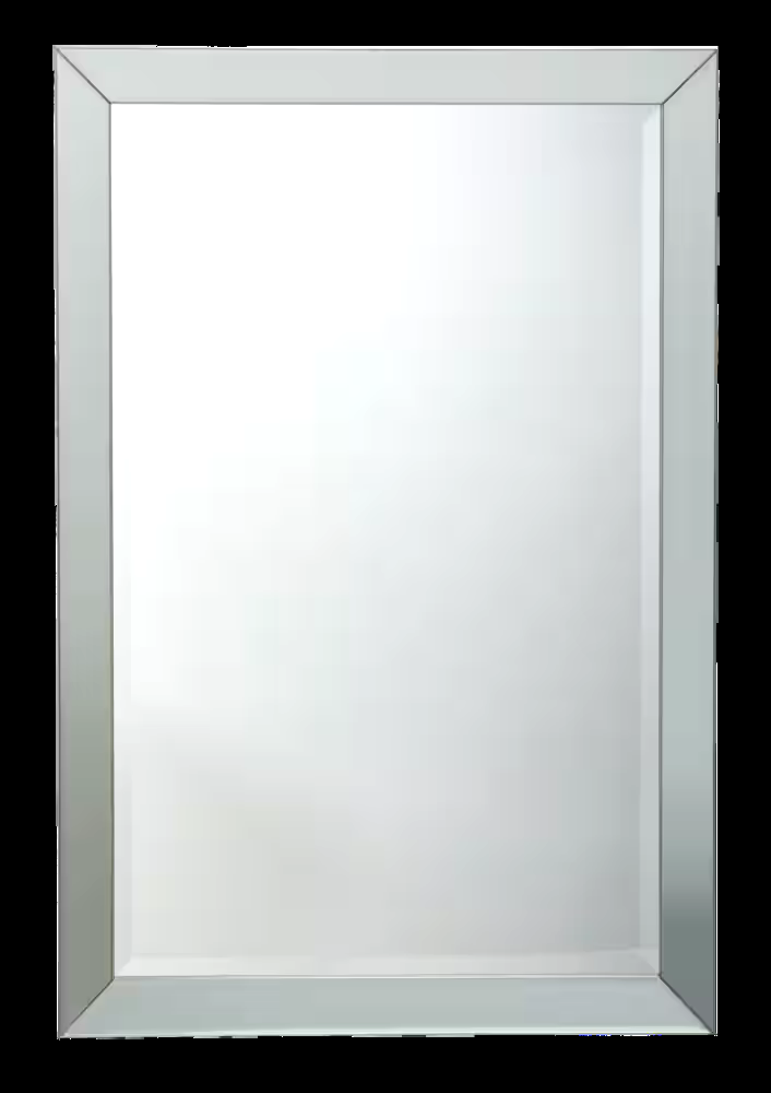 CANVAS Lamont Rectangular Beveled Wall Mirror, Silver, 36 x 24-in