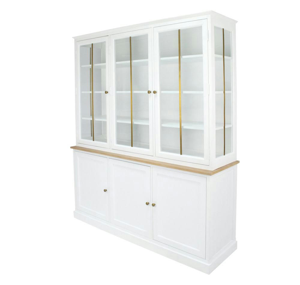 Valdi - Vaisselier 6 portes blanc