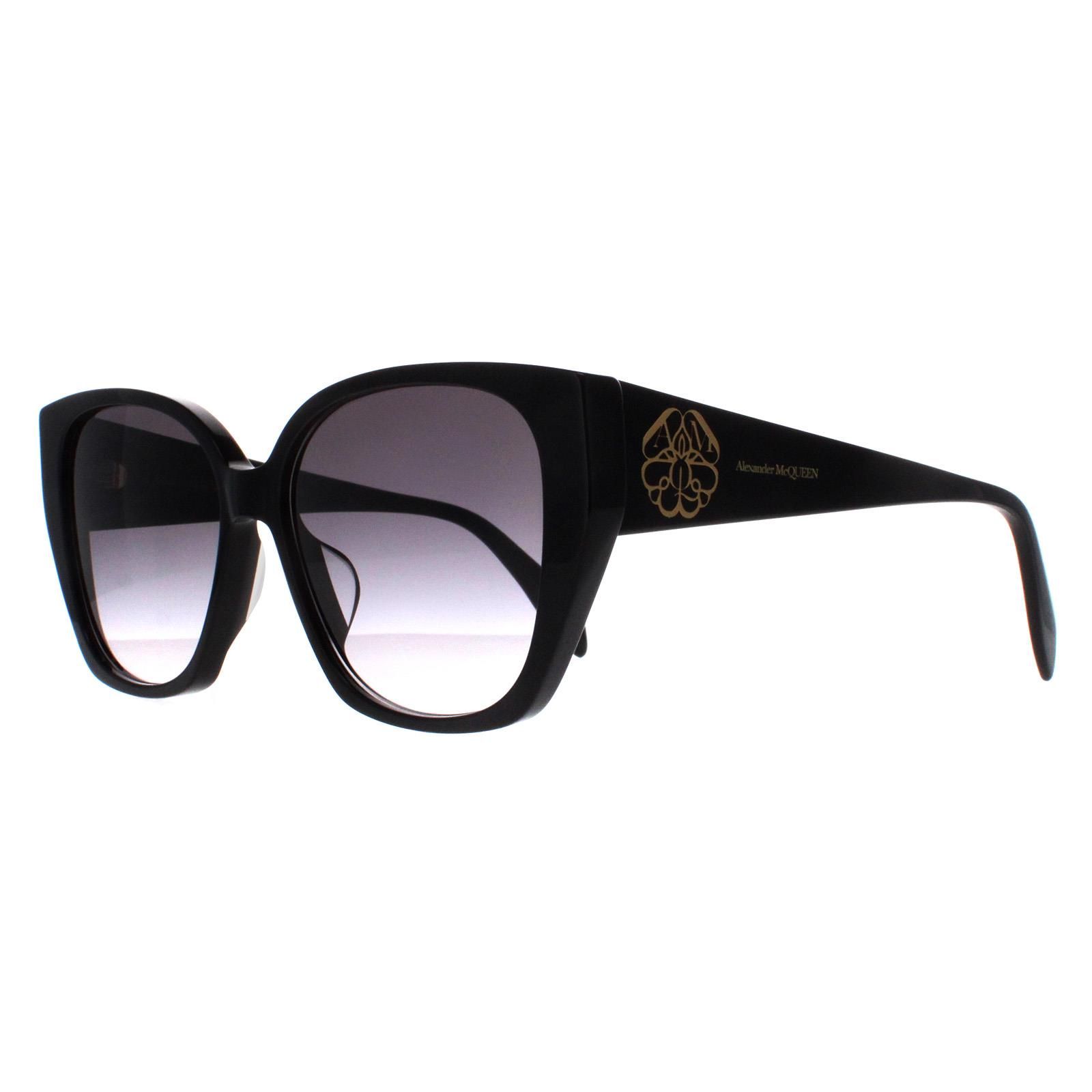 Alexander McQueen Cat Eye Black Grey Gradient AM0284S