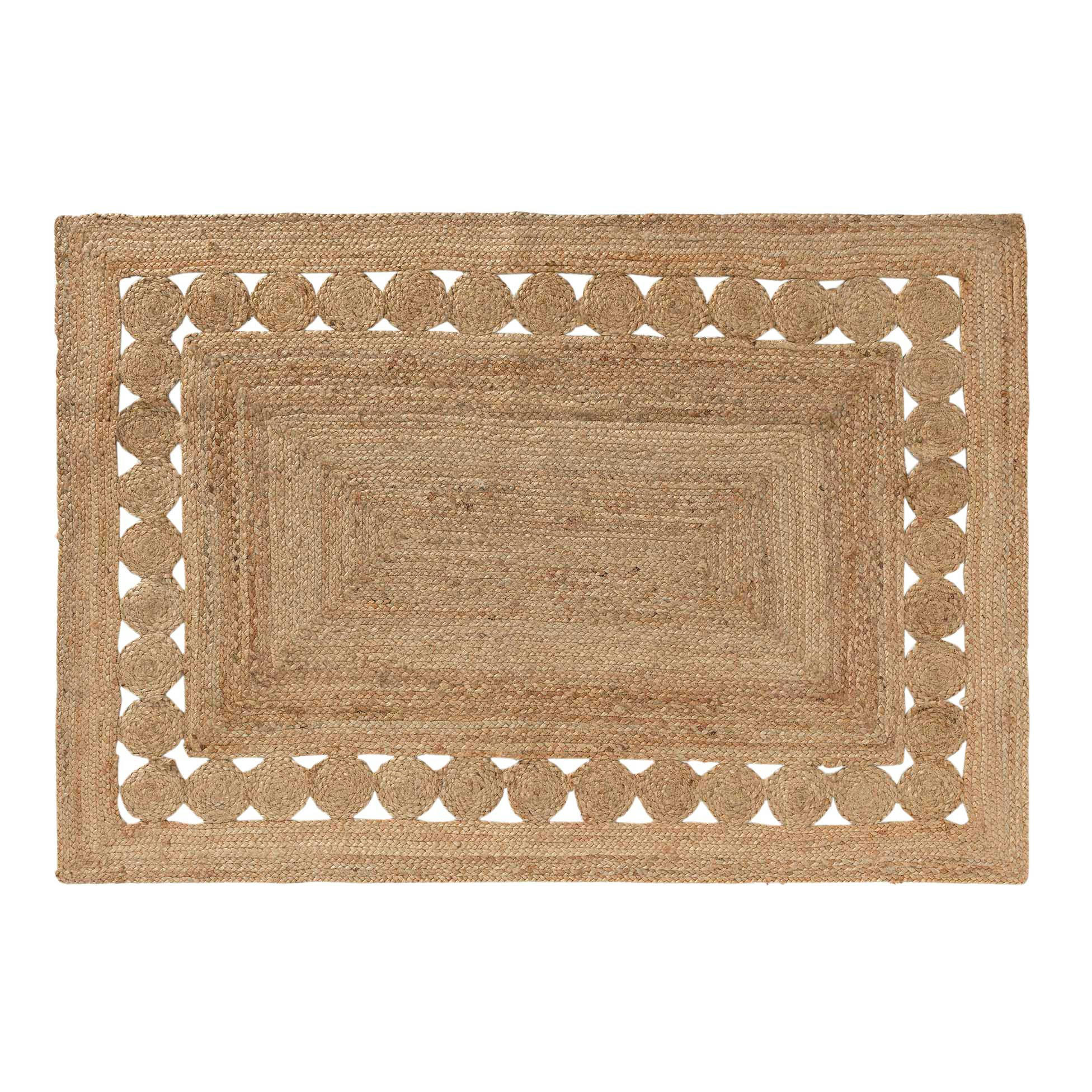 BALITA - Tapis rectangle en jute ajourée 120x170cm