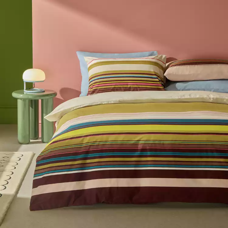 Habitat Archive Cotton Stripe Bedding Set - Single