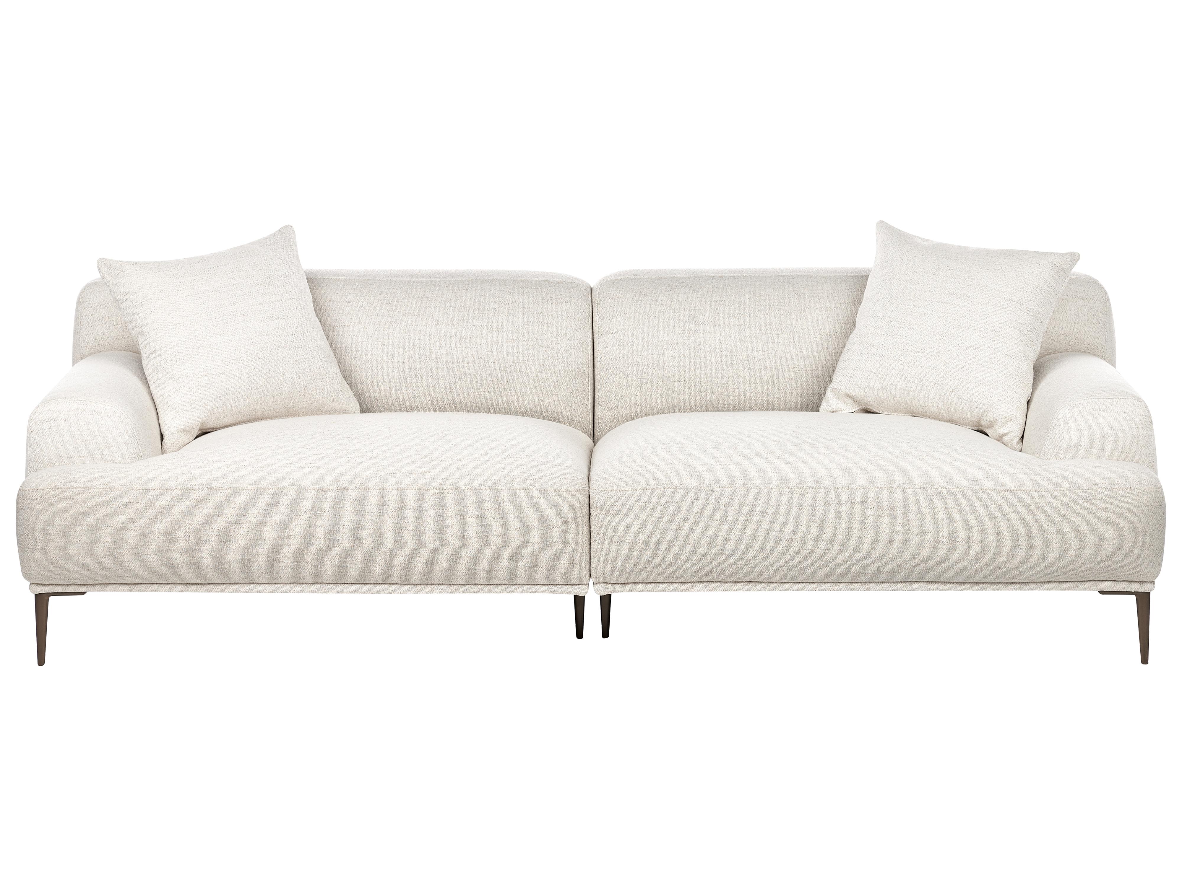 Sofa 3 Seater MATILA Fabric Light Beige