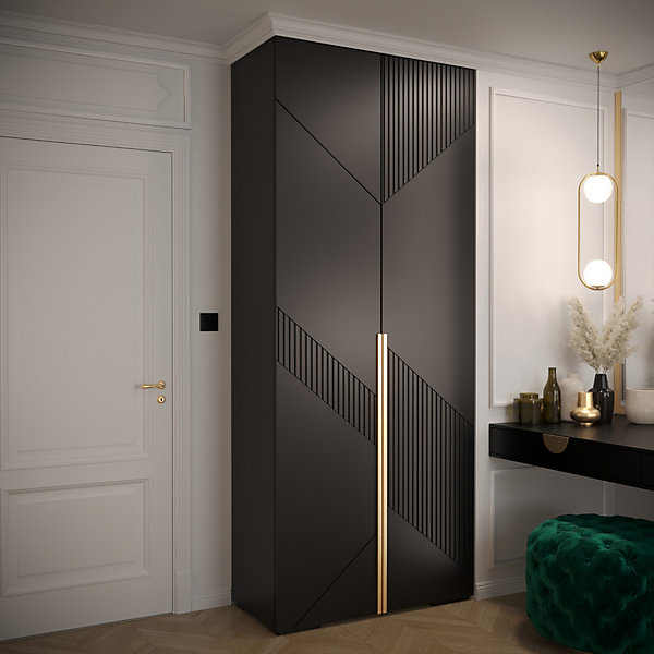 Armoire Manhattan Ryfel 7 a portes battantes H. 236,7 x L. 100 x P. 47, 2 portes