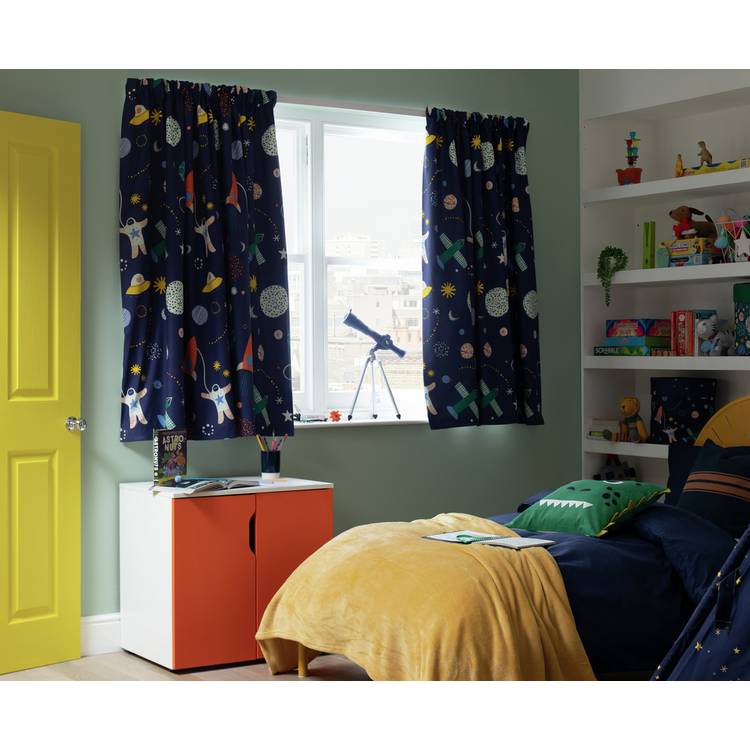 Habitat Kids Space Blackout Curtains - Multi - 168x137cm