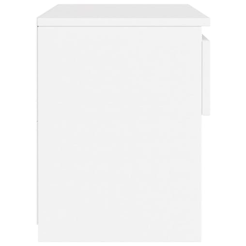NNEVL Bedside Cabinet White 40x30x39 cm Chipboard