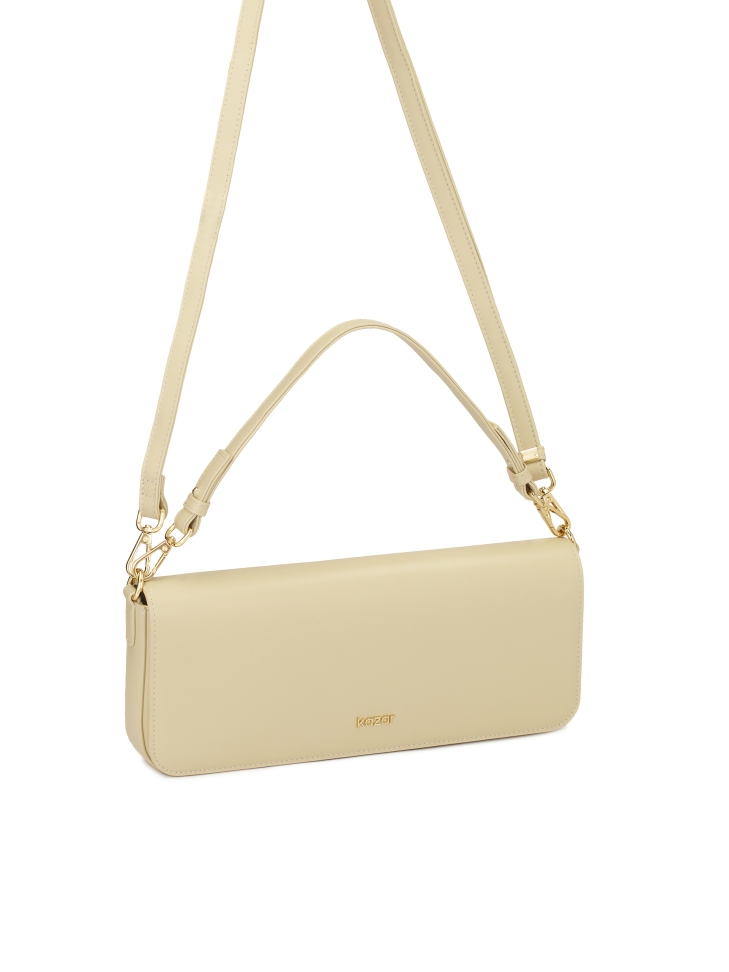 Light oblong handbag with two straps