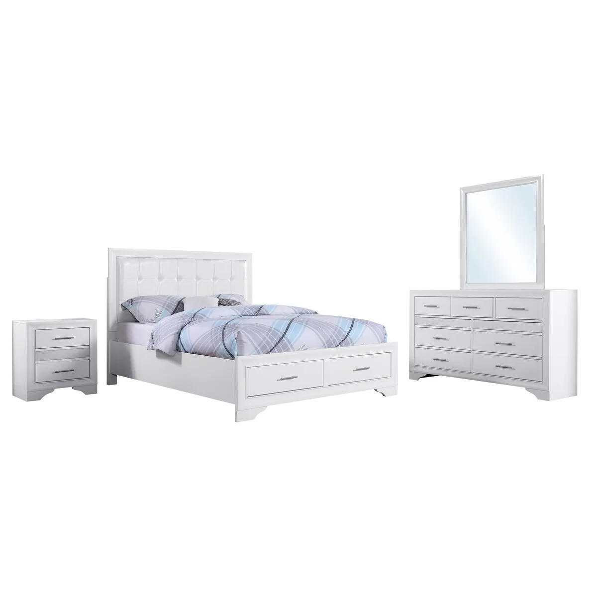 Norah 4-Piece Queen Bedroom Set, White