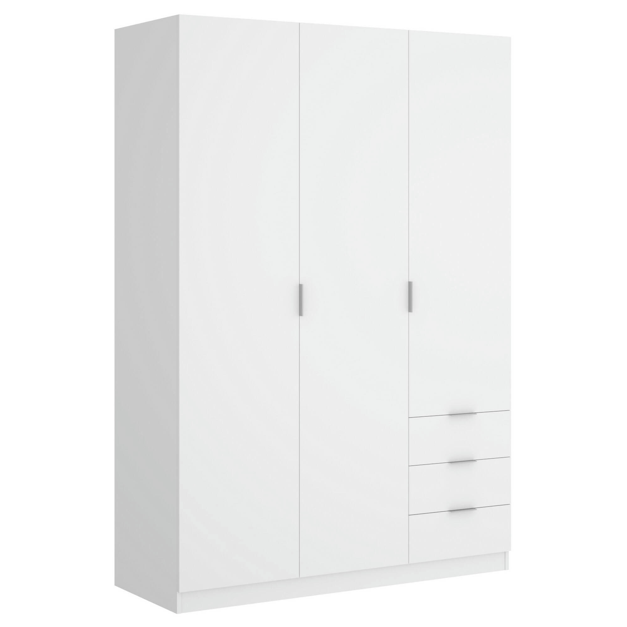 DBARRO - Garde-robe effet bois blanc