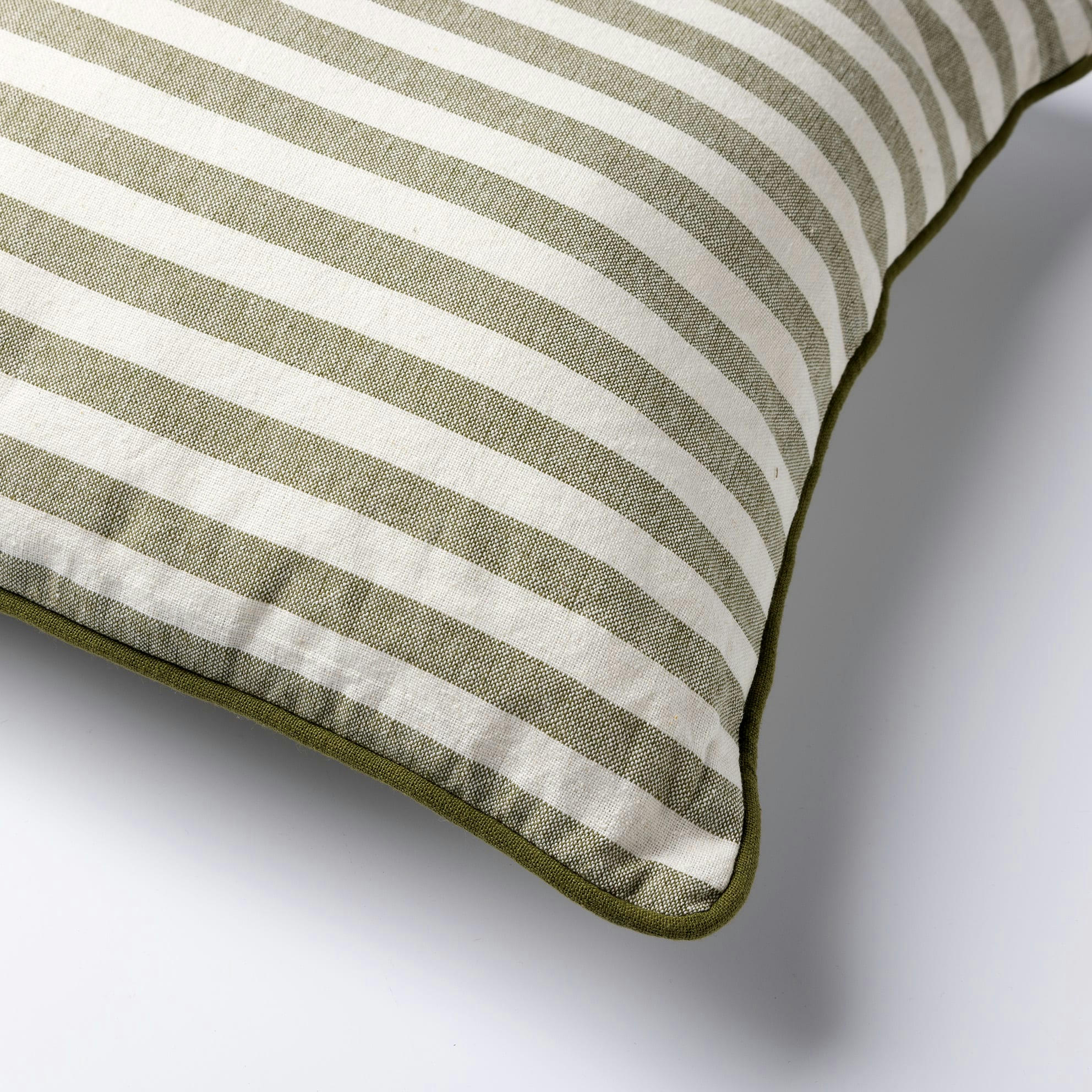 Cooper - Coussin - vert en coton et polyester 40x40 cm avec motif rayé