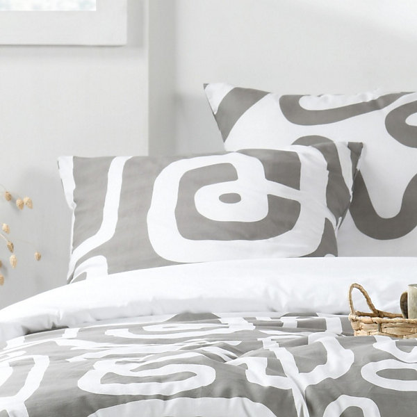 Housse de couette 240x220 PINTO   2 taies coton 57 fils