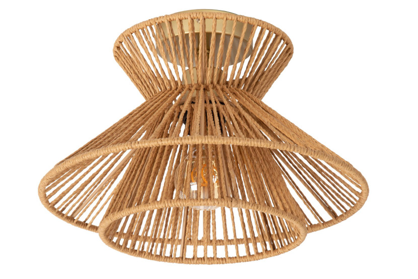 Lampa sufitowa drewno jasno-złoty matowy TASMAN 1xE27x60W Lucide