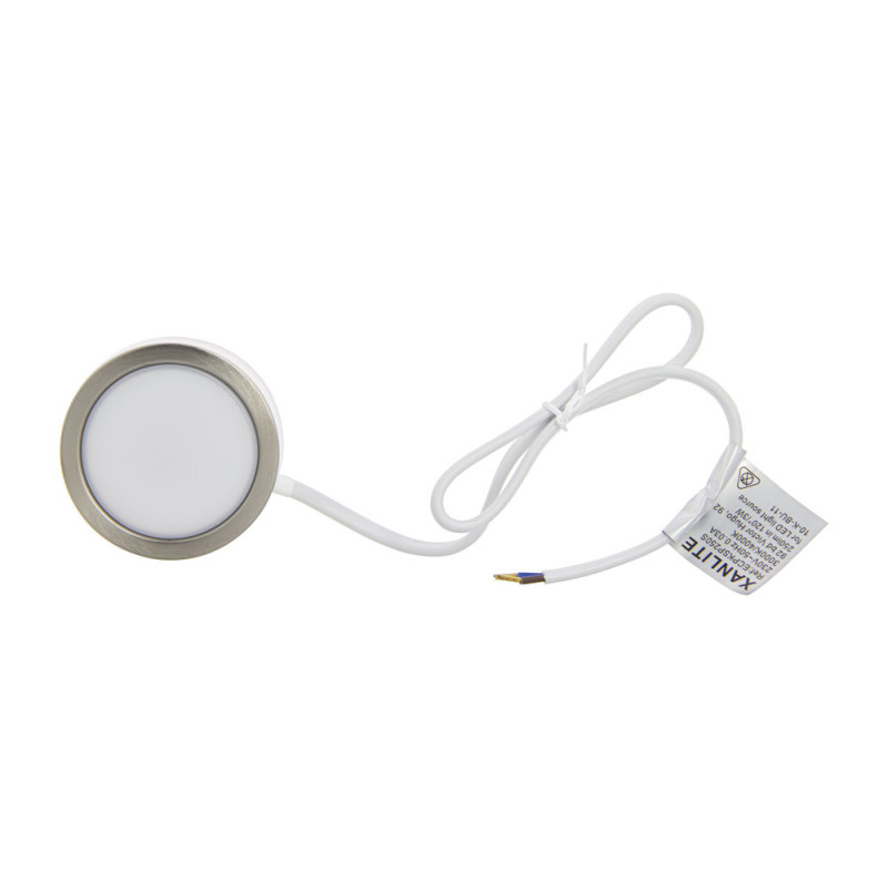Spot de meuble LED argenté blanc dimmable 250 lm 3 W XANLITE