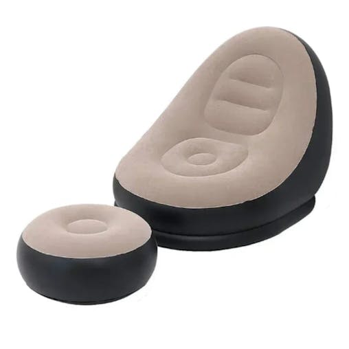NNEOBA Inflatable Foldable Recliner Sofa with Ottoman