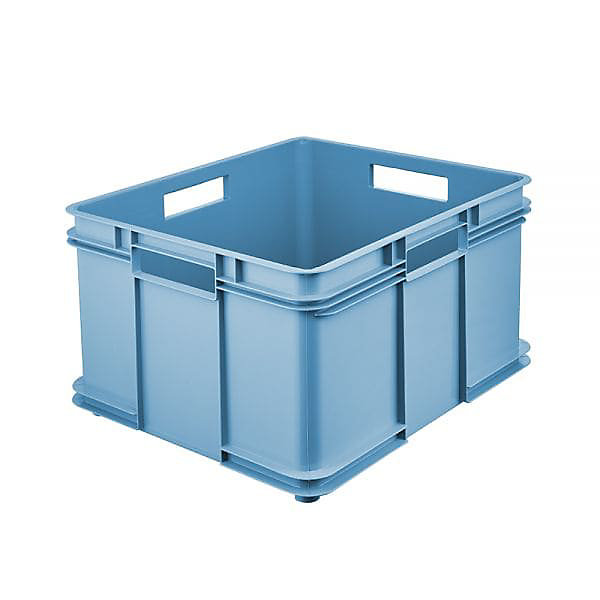 Grande Caisse empilable en plastique recyclé 54 litres - Bleu