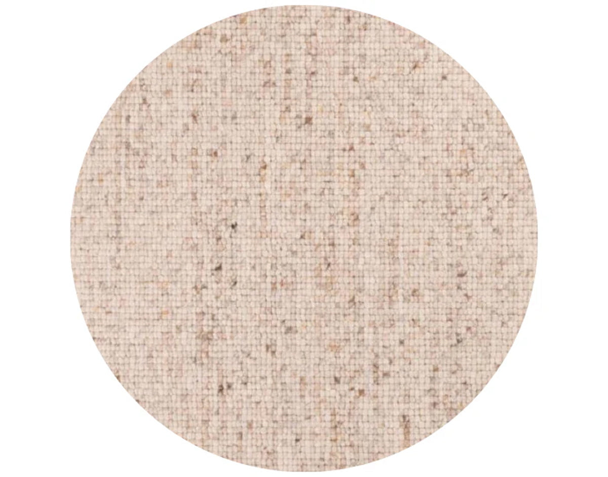 DÉJA Living Vloerkleed Bela - Rond Beige Wol - Ø160cm