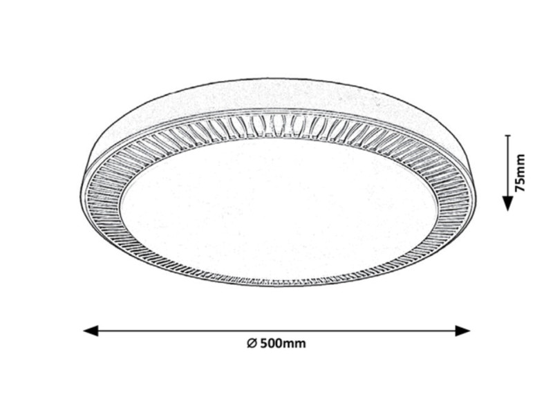 Plafon Matea z pilotem okrągły brązowy LED 1x40W 50cm 3200lm IP20 Rabalux