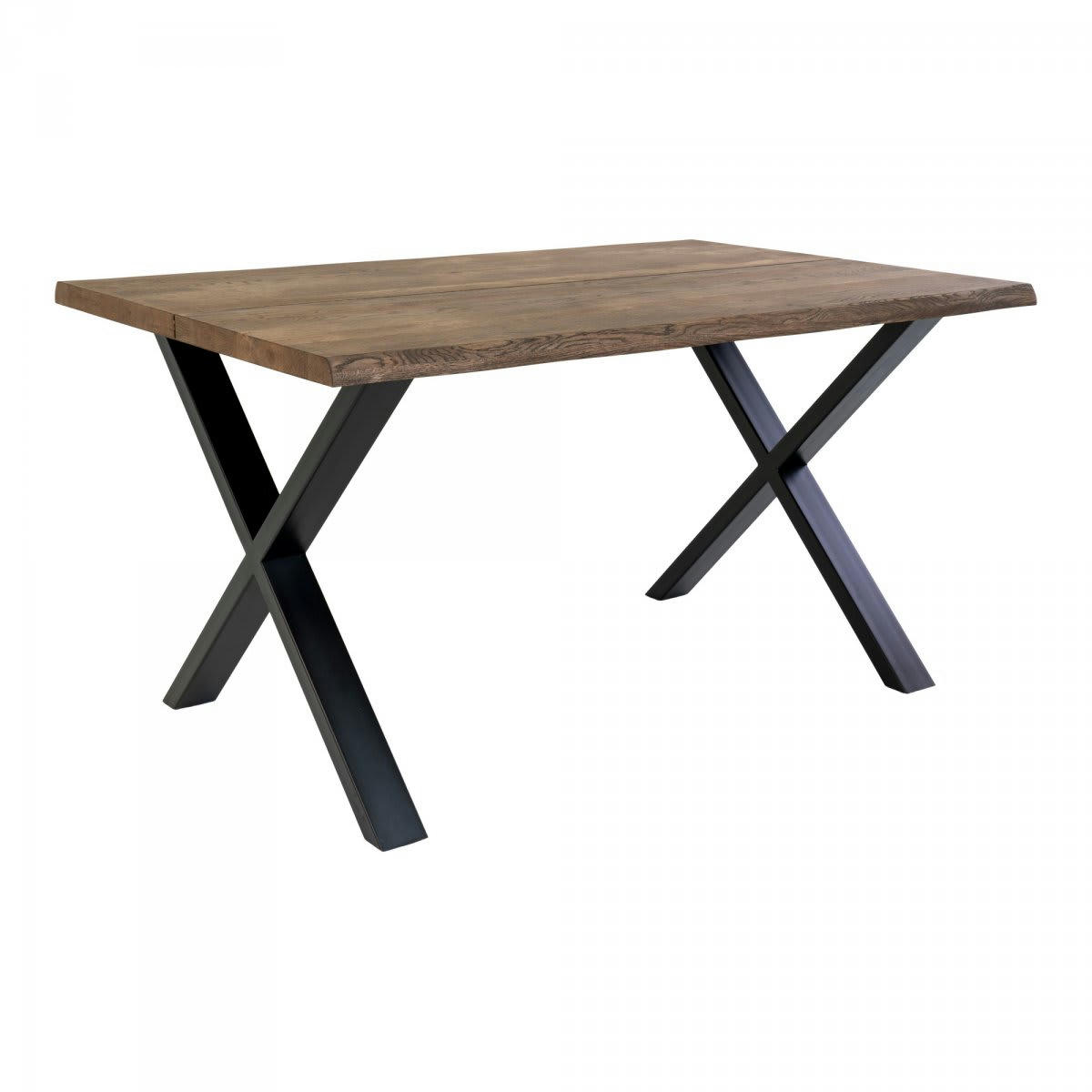 ZALIPA - Table à manger 4 personnes en bois et métal marron