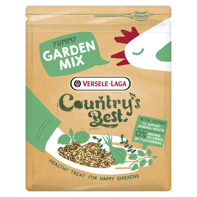 Snack enrichi aux granulés d'herbes pour volailles Garden Mix 1 kg
