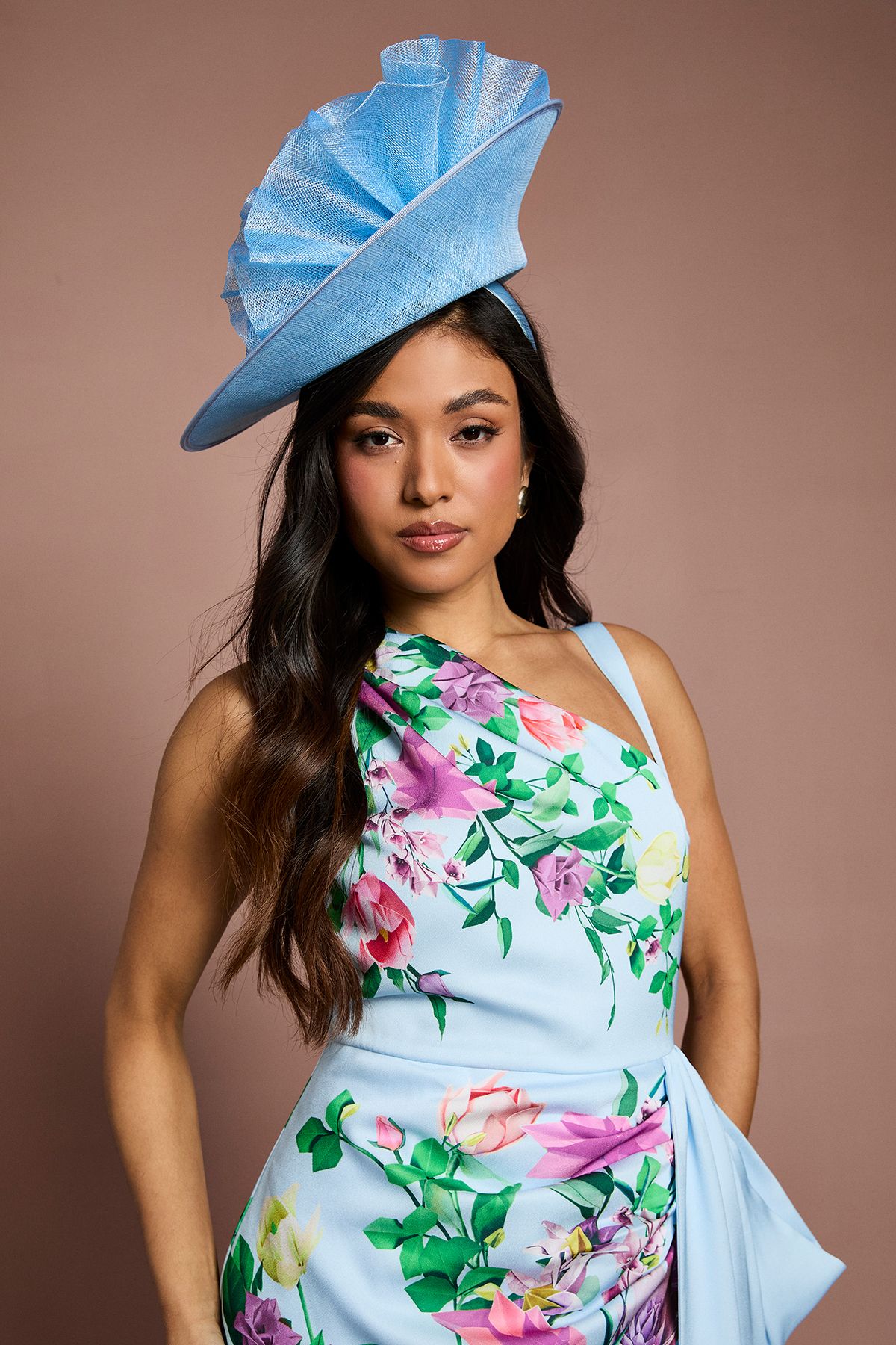 Coast Lisa Tan Side Facing Ruffle Fascinator