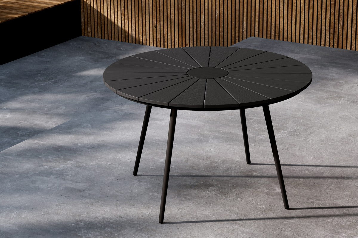 Rebellenclub Nella Tuintafel - ø120cm - Zwart