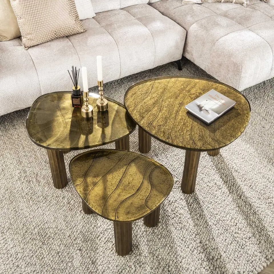 Hoyz Collection - Salontafel Eclipse L - Goud Antiek Finish