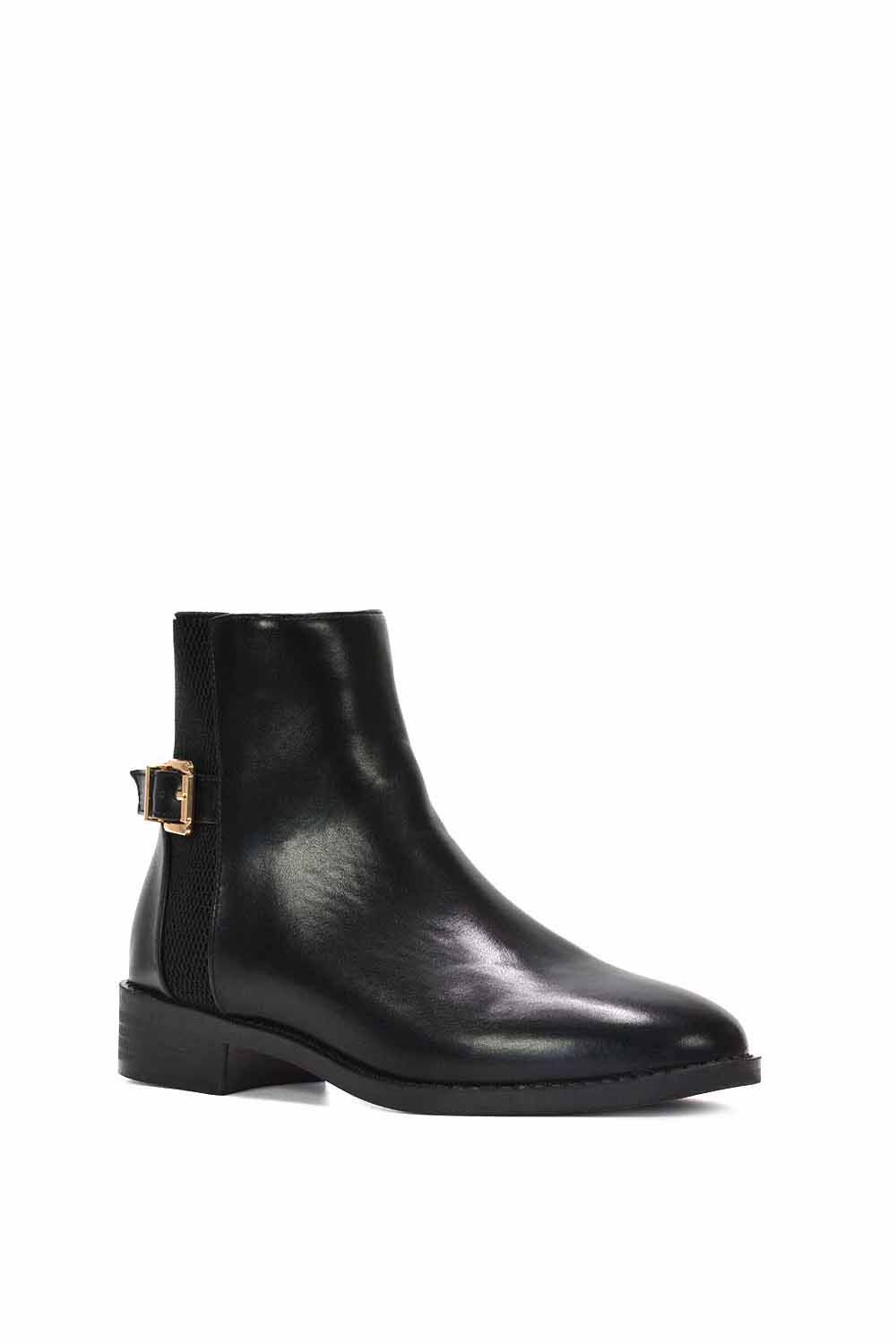 XY London Ailany' Chelsea Ankle Boots Elasticated Buckle Detail