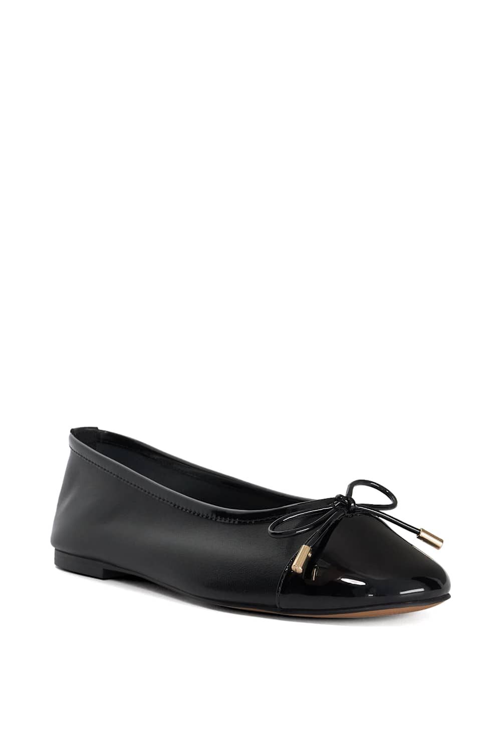 Dune London Haliah' Leather Ballet Pumps