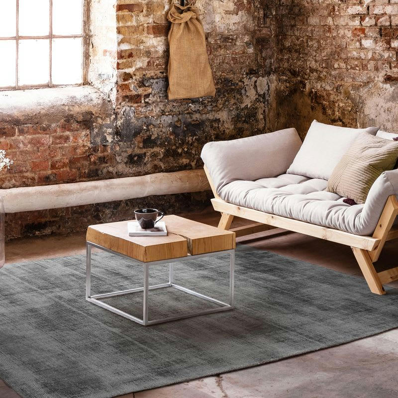 SANTAL - Tapis aspect velours gris 160x230