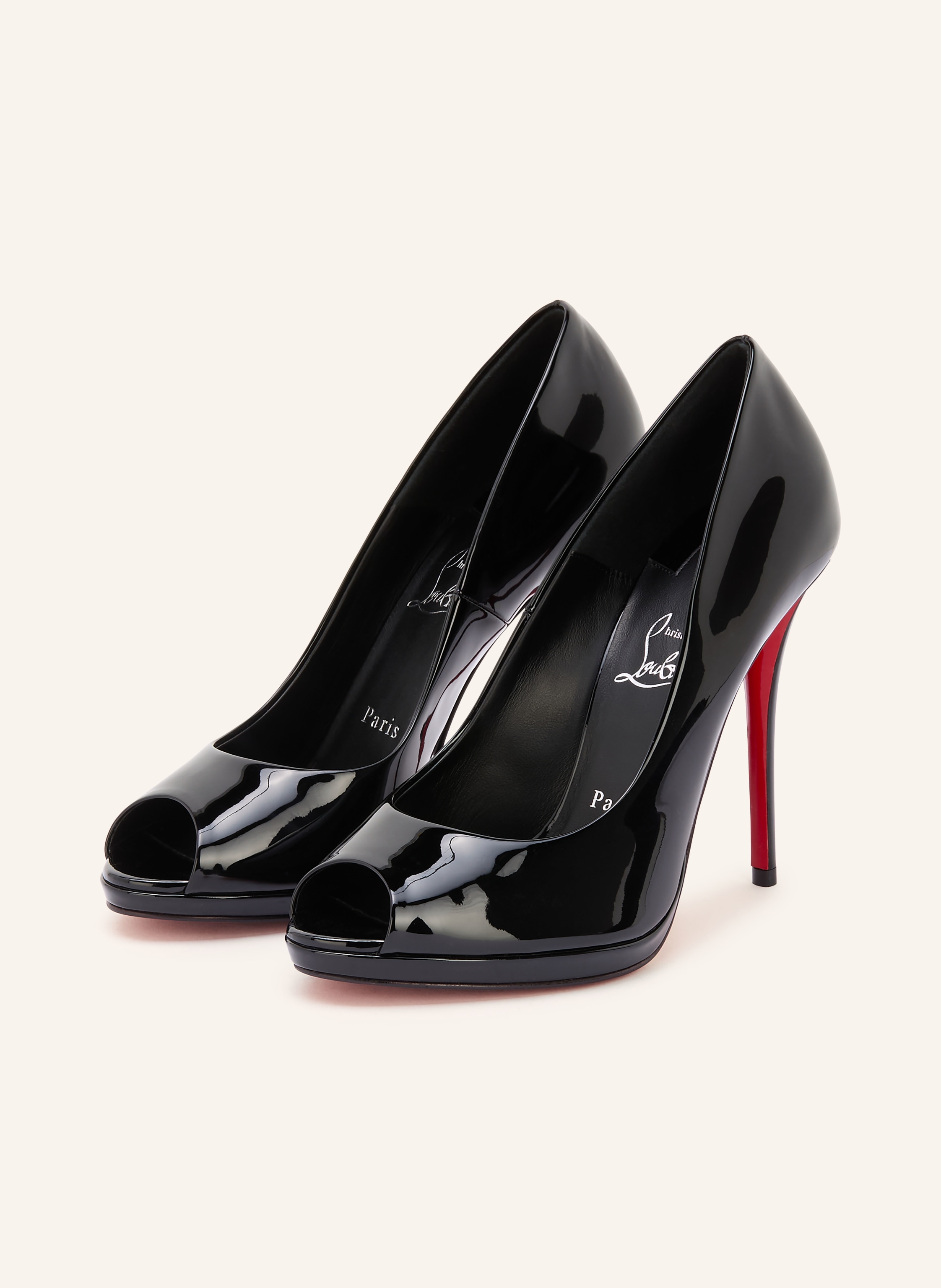 Christian Louboutin Lack-Peeptoe LADY Z 120