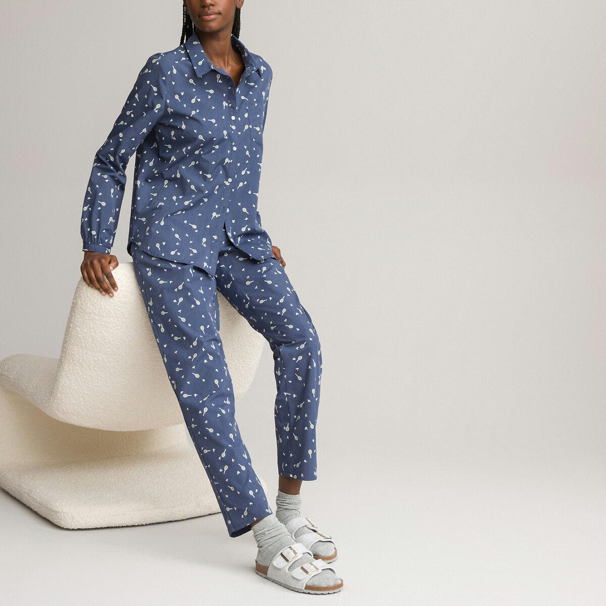 Pyjama en tissu chambray motif raquettes de tennis