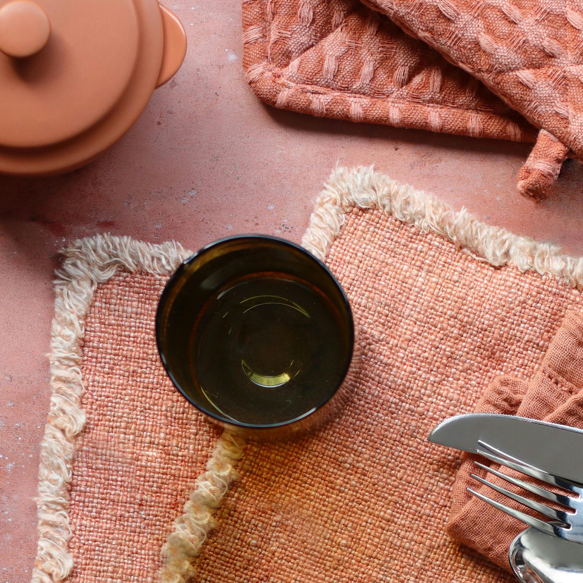 ORIGIN - Set de table en tissu paprika