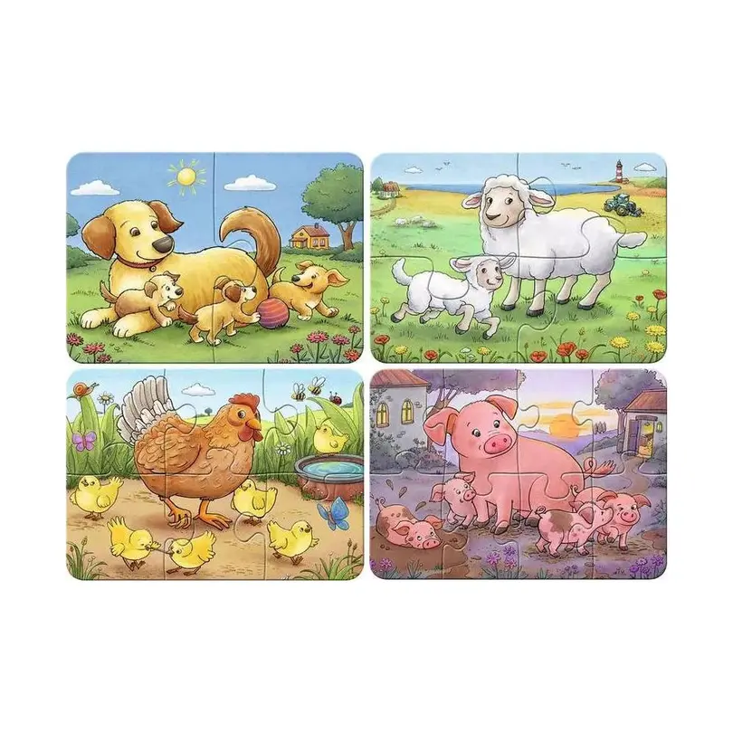 Puzzle 20-teilig Kleine Bauernhoftiere
